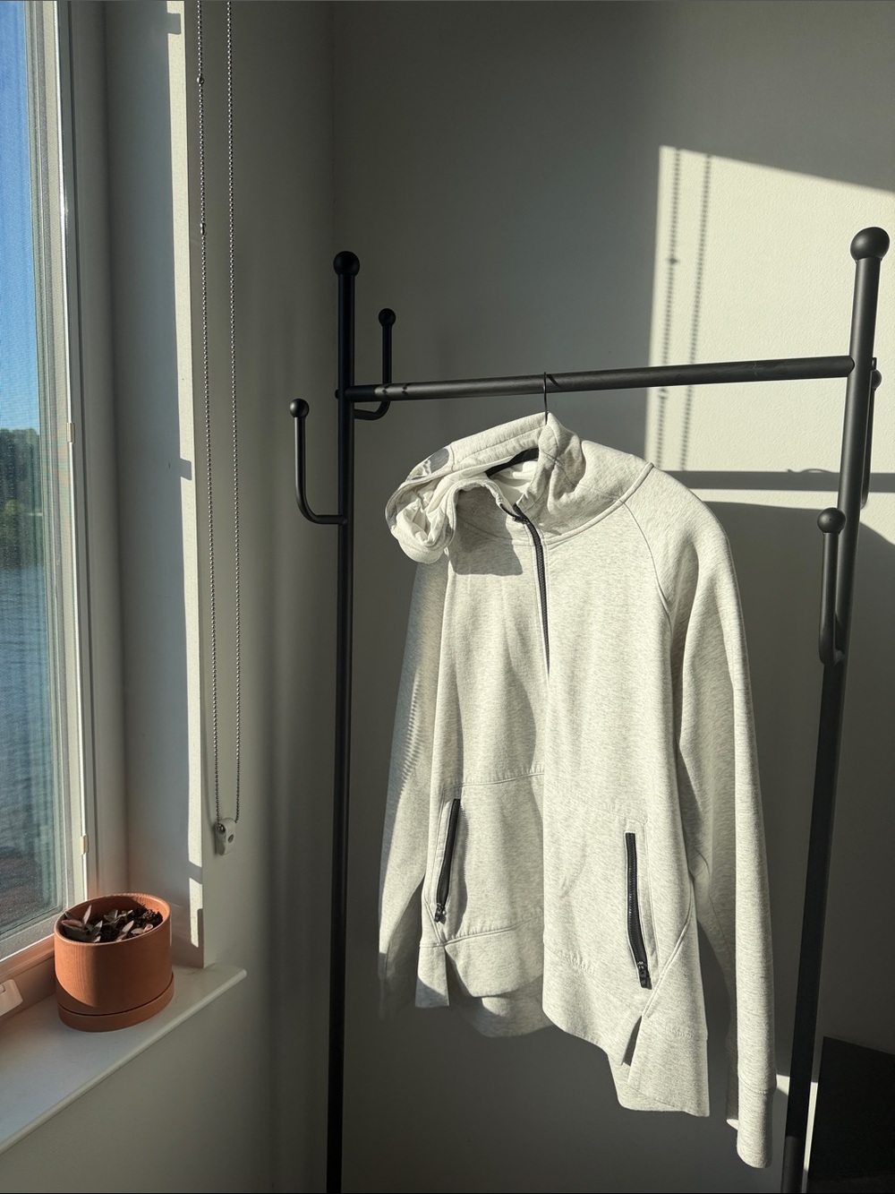 DSG Light Gray Hooded Zip-Front Jacket